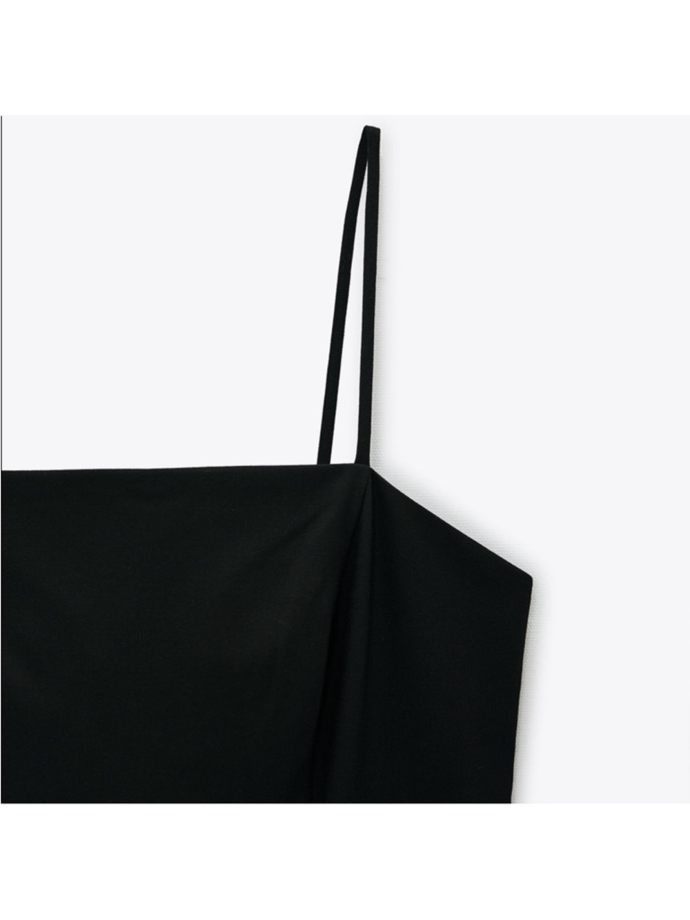Small Black Midi Tube Dress with Slit Classic Minimalist Old Money Chic Zara - Picture 15 of 15